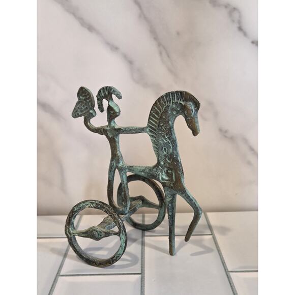 Etruscan Horse Chariot Athena Greek Turkish Roman Weinberg Style SML 4½"x3" EUC - Picture 2 of 13